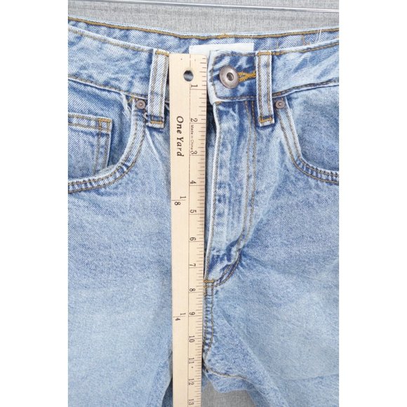 Cotton On Denim Shorts Womens 2 Blue High Rise Cutoff Stretch Bermuda - Picture 5 of 11